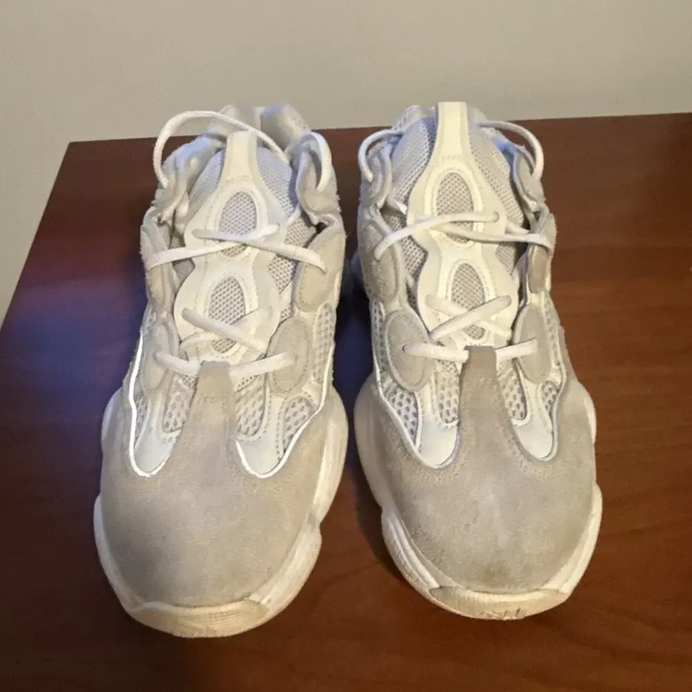 Size 9.5 - Adidas Yeezy 500 Bone White VERY lightly used athletic minimalist